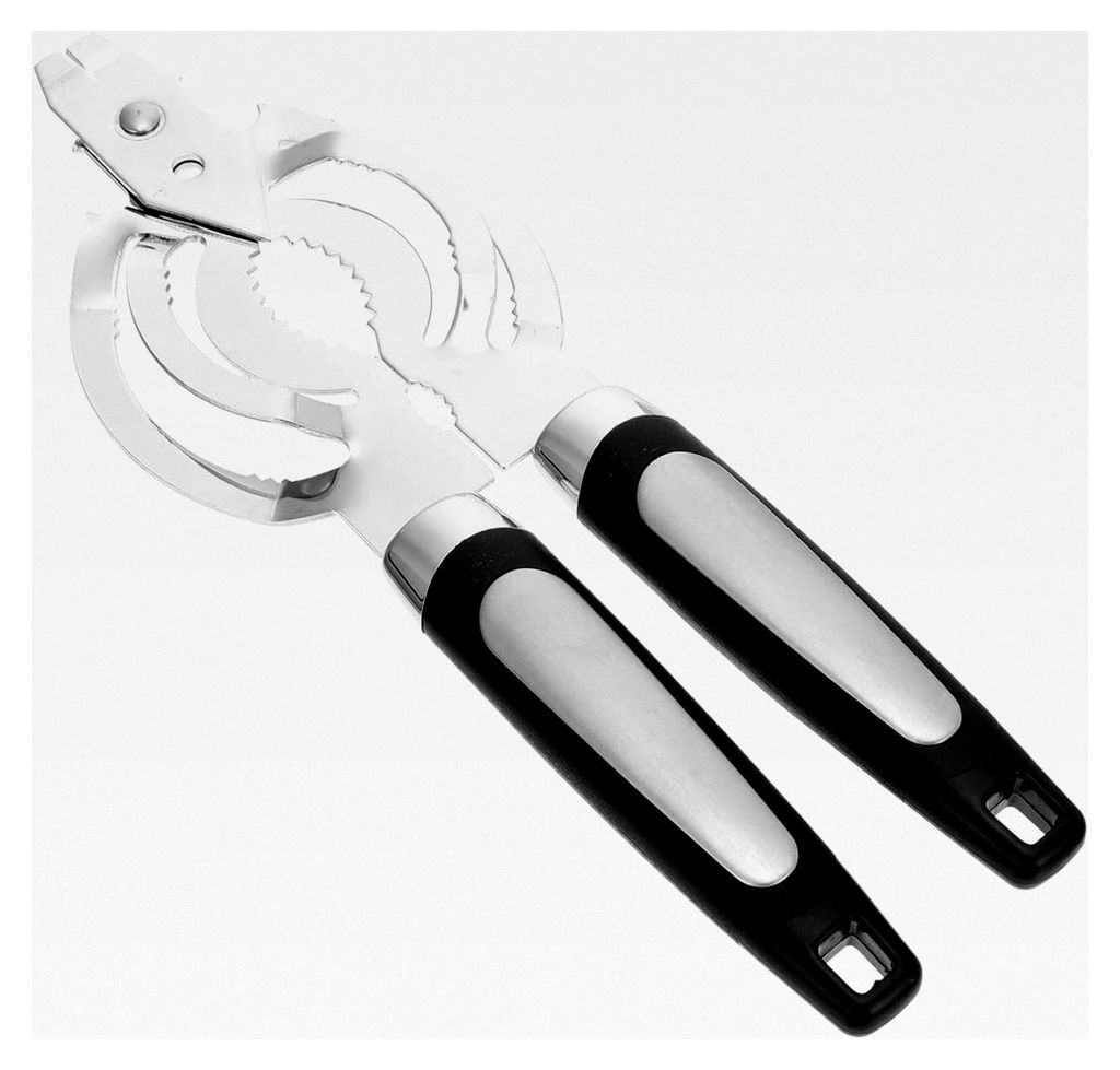 Kreativer manueller Getränkedosenöffner aus Edelstahl – Multifunktionaler Dosenöffner mit Deckelabzieher – Schwarzes Barzubehör für Famili...