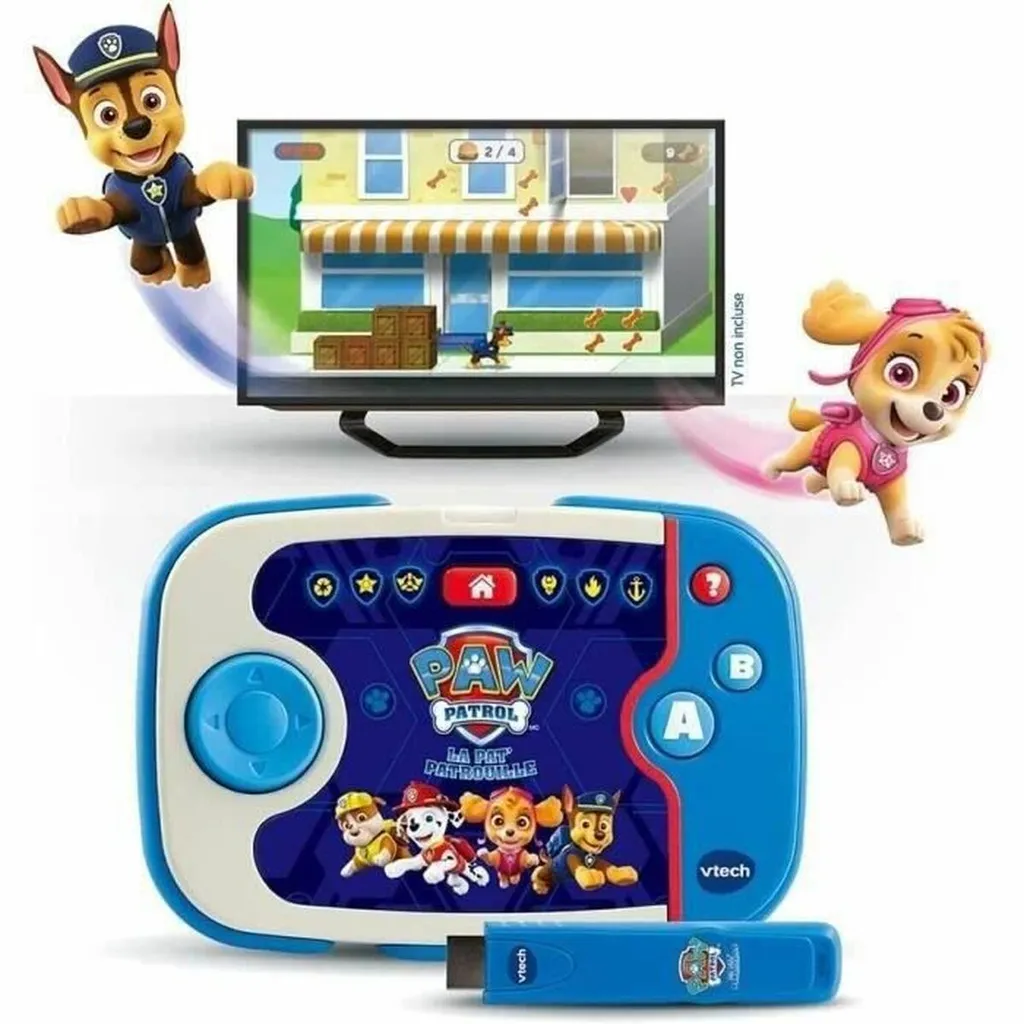 VTech ABC Smile TV Pat' Patrouille - Console Éducative sans Fil avec Manette