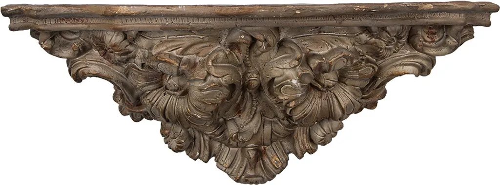 Clayre & Eef Wandregal 73x21x29 cm - Étagère Murale en Céramique Marron