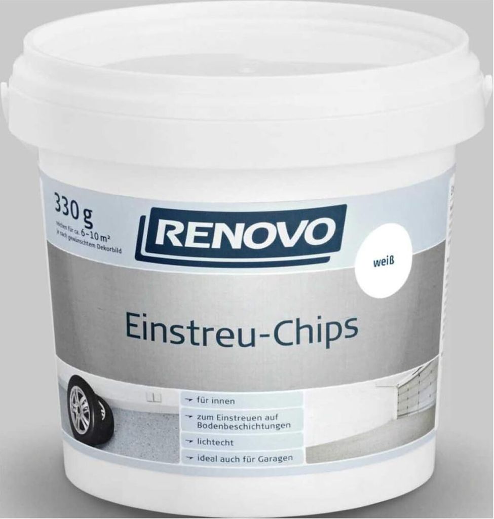 Einstreuchips Renovo - weiß - schwarz - 330 g - reichen für ca. 6-10 m², Farben:Weiß