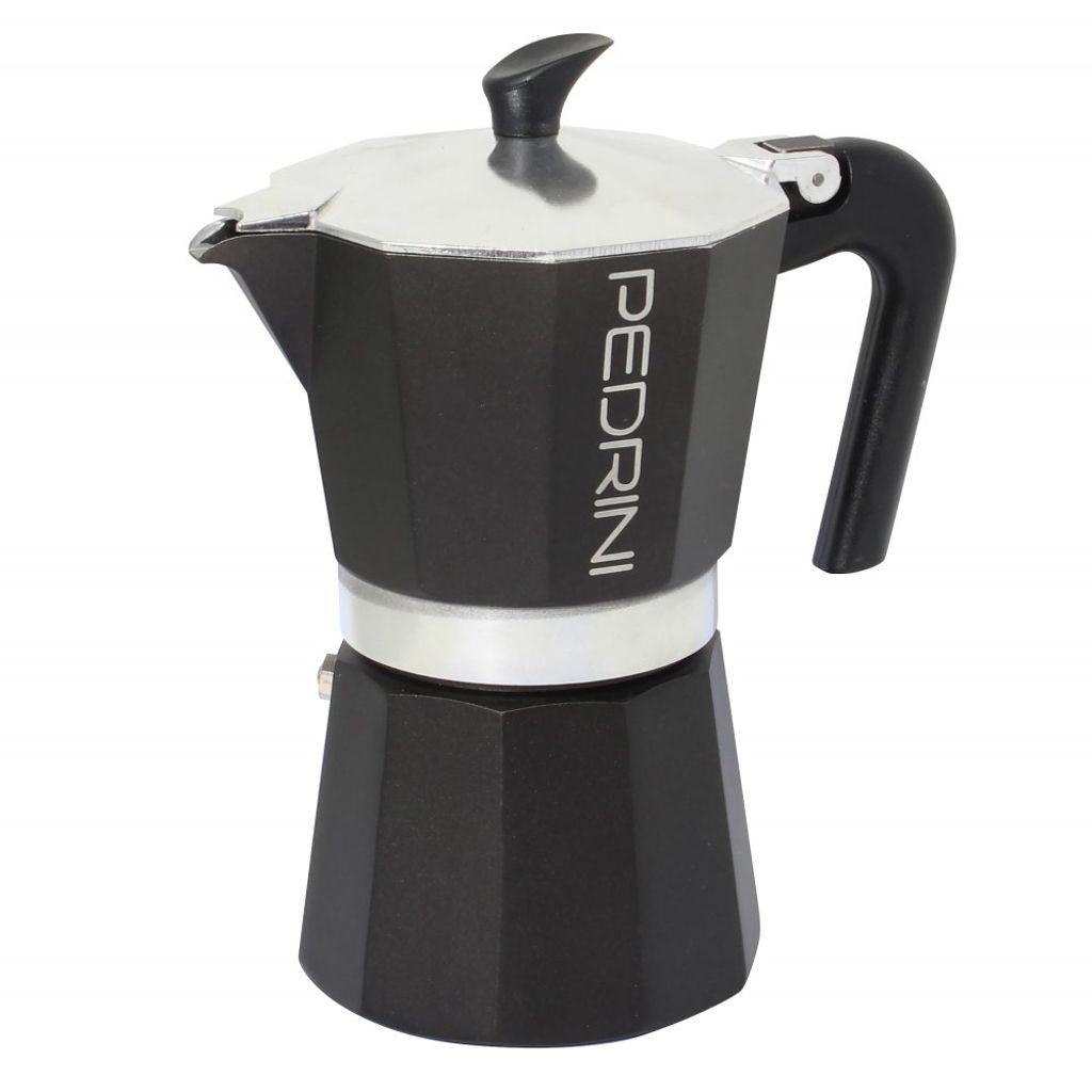 Pedrini 9114, Kawiarka moka, Antracyt, 6 kub., Aroma Color, Zdjęcie produktu 