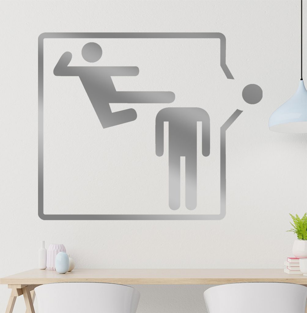 Achtung ! Kick Wandtattoo in 6 Größen - Wandaufkleber Wall Sticker - Dekoration, Küche, Wohnzimmer, Schlafzimmer, Badezimmer