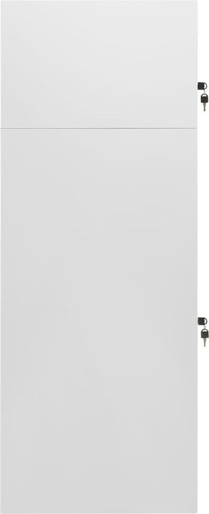vidaXL Sedlová skříň světle šedá 53x53x140 cm ocel Obrázek produktu 