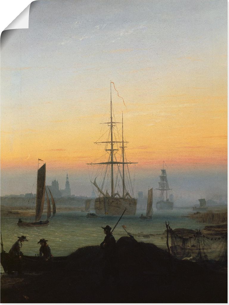 ARTland Poster Hafen von Greifswald. Größe: 45x60 cm