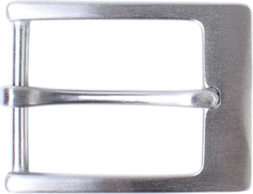 FRONHOFER Edelstahlschnalle, silberfarbig, gebürstet, hypoallergen, für 3,5 cm Riemen