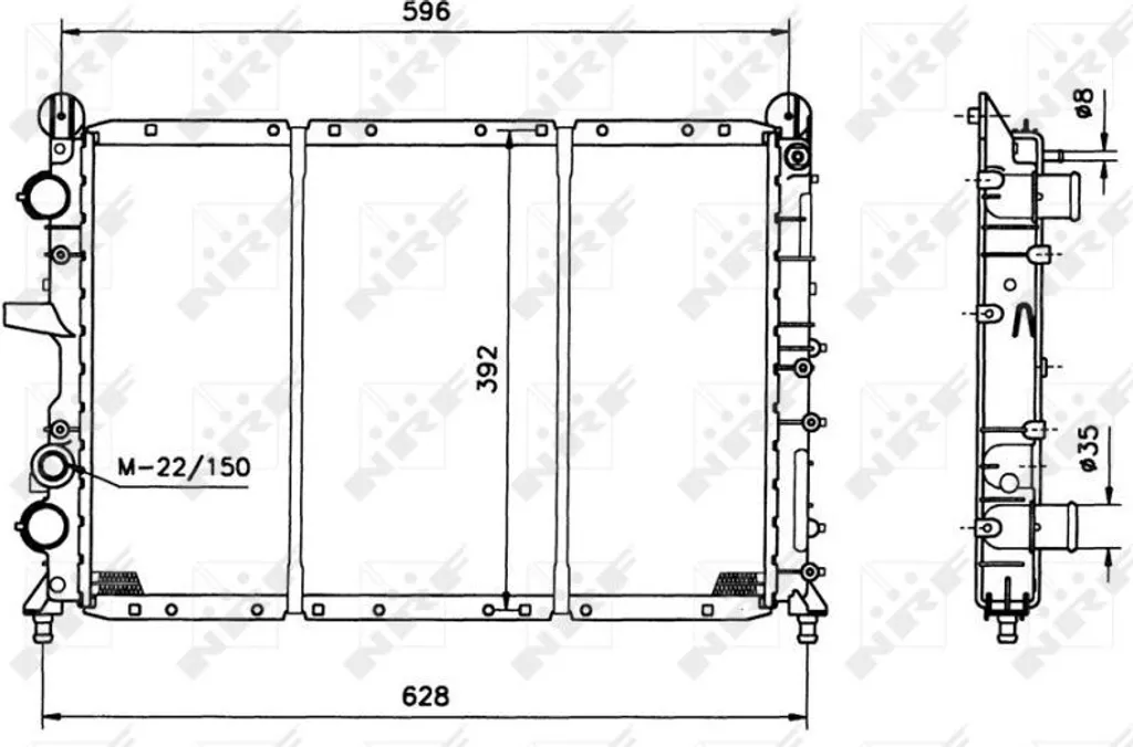 Réparation circuit de refroidissement Fiat Coupe 175 - Radiateur NRF