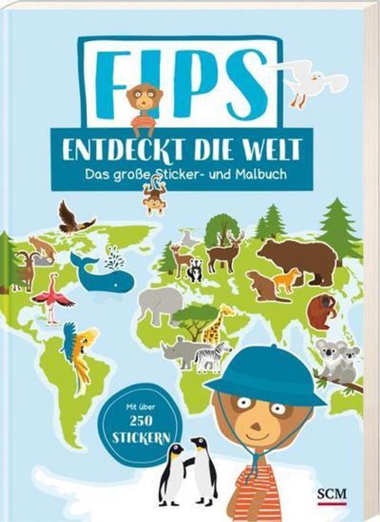 Kinderbuch Tiere und ihre Lebensräume: Südpol und Alpen mit Aufklebern und Ausmalseiten