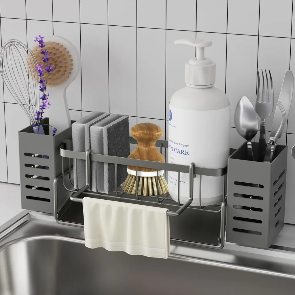 Rangement évier anti-eau stagnante avec tiroir de vidange automatique