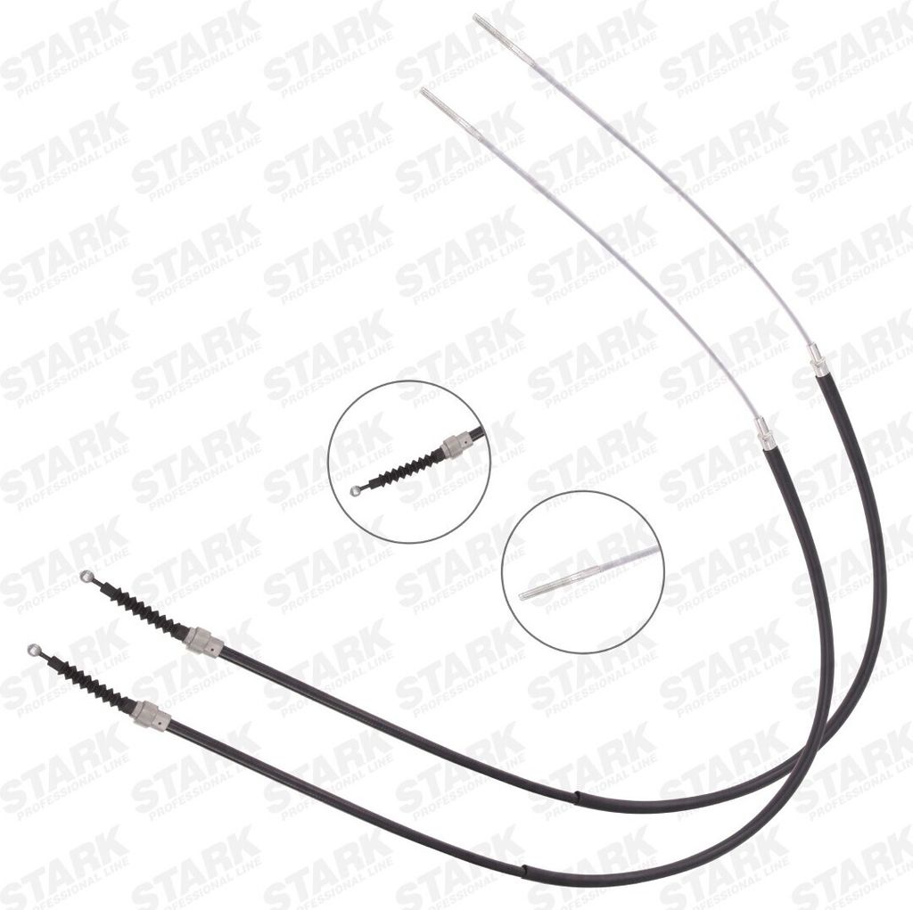 STARK SKCPB-1051136 - OE 1H0609721A Handbremsseil, hinten für Corrado (53I), Golf III (1H), Golf Cabriolet (1E), Vento (1H)