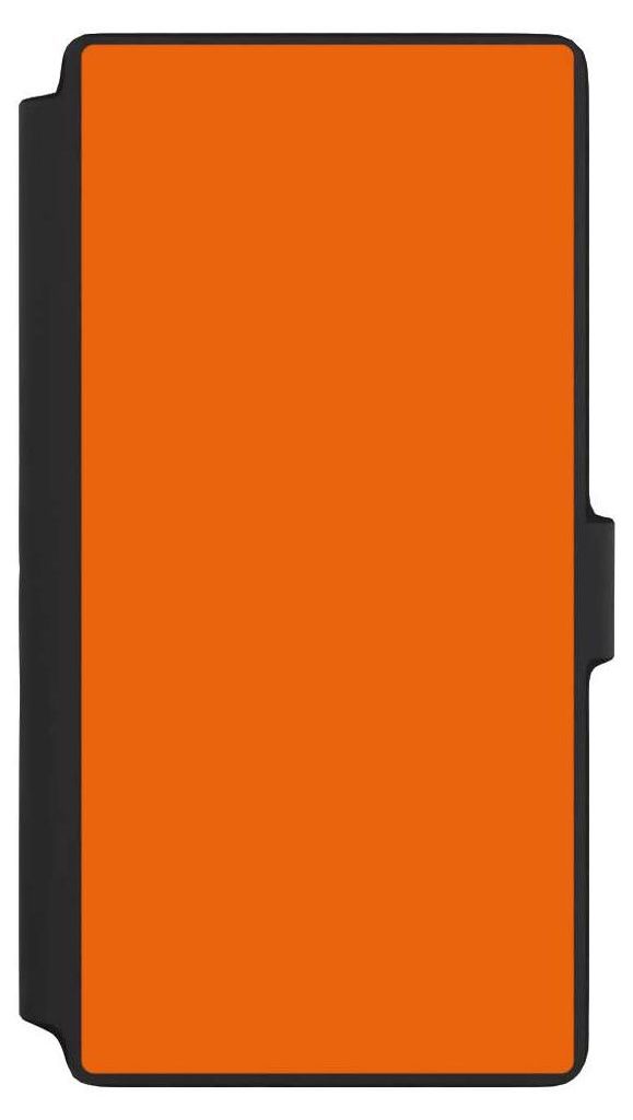 NIVOCASE Klapphülle für Samsung Galaxy S22 Ultra Handyhülle aus Kunst Leder NIVOflip schwarz Farbe einfarbig orange