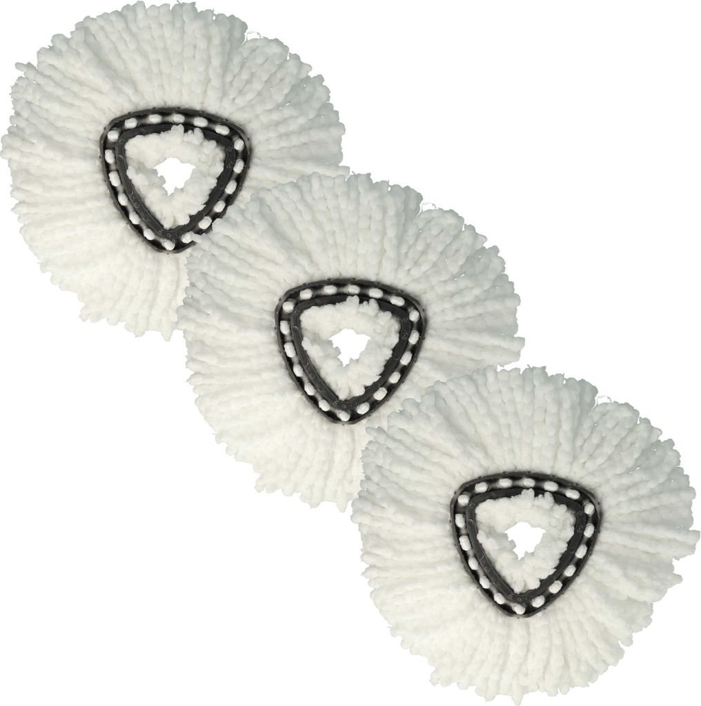 vhbw 3x Wischbezug Ersatz für Vileda 152623 für Wischmopp - Ersatzkopf, Mikrofaser Weiß