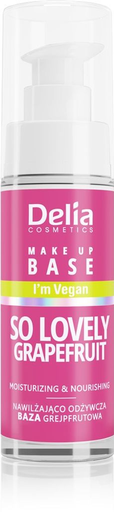 Delia Vegane Make-Up Basis Feuchtigkeits- und Pflegebooster mit Grapefruit, 30ml