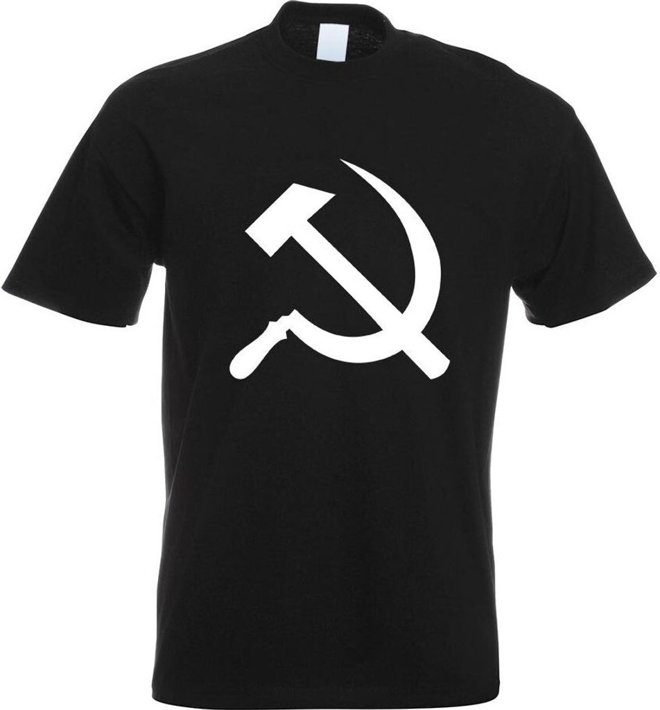 Kiwistar - T-Shirt - schwarz - Hammer und Sichel Motiv Bedruckt Funshirt Design Print - mit Motiv Bedruckt - Funshirt Design - Sport - Freizeit - H...