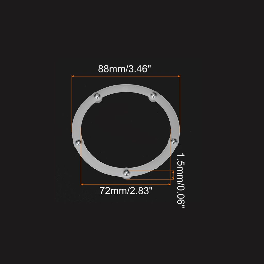 3,5-Zoll drehbarer Schwenkst?nder mit Kugellagern, annularem Lazy Susan Sockel-Drehteller fš¹r Kš¹cheneckschr?nke, annular 0,06x2,83 Zoll, wei?...