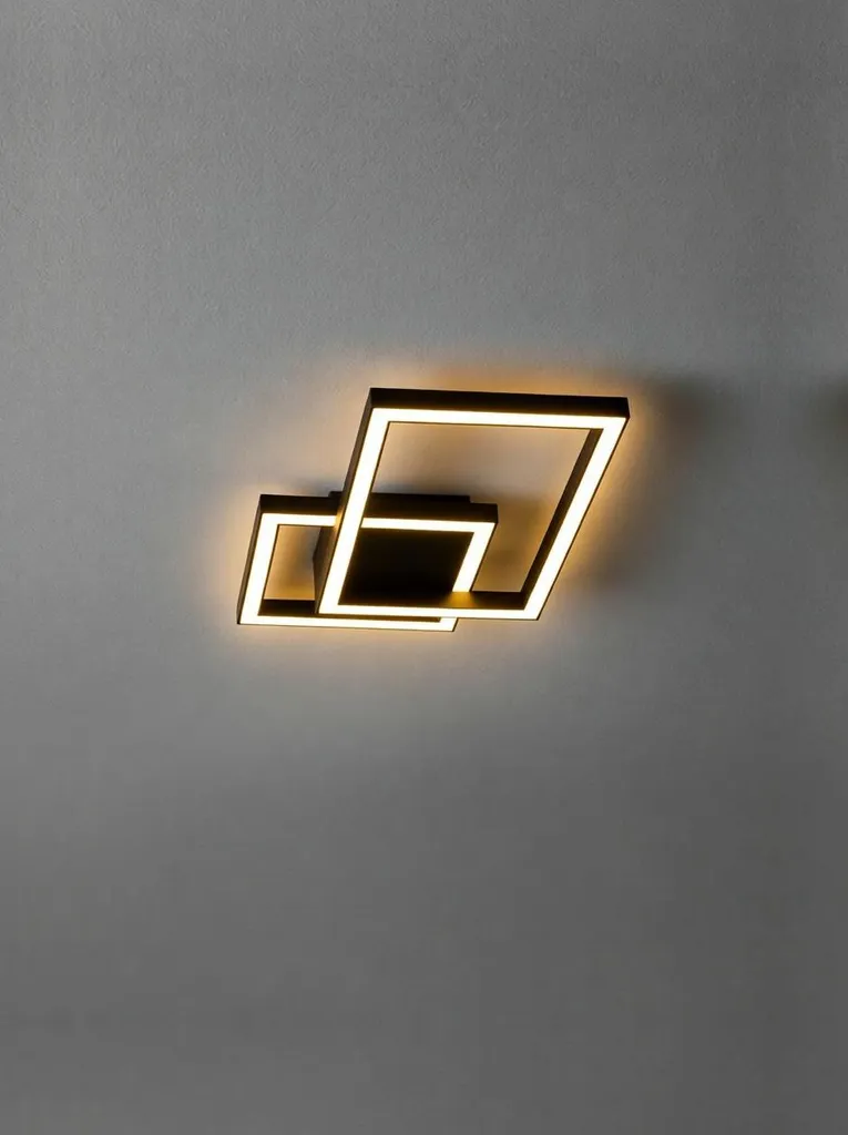 Luminaire Plafonnier LED Rond CCT - Lampe de Plafond Dimmable Noir 20W