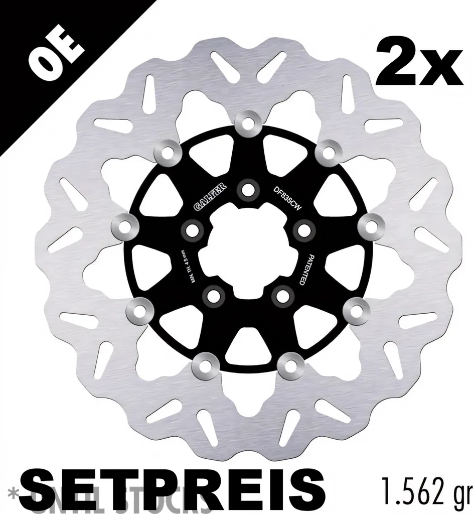 Paire de disques de frein flottants 300mm Galfer pour Road Glide Custom