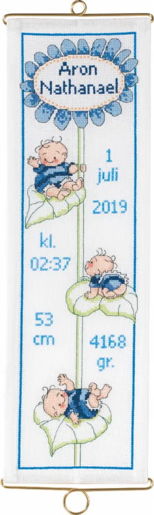 Kit point de croix Permin Aron 14x45cm pour décoration DIY maison 36-7831