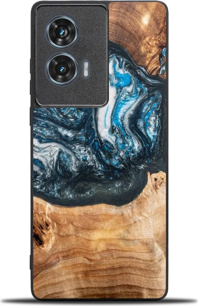 Motorola Edge 50 Fusion Cover Bewood Planets Terra in Legno