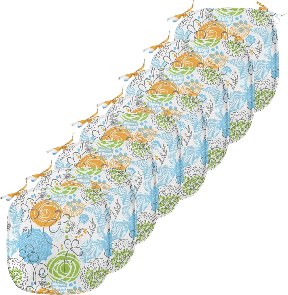 Coussin de chaise antitache avec sangles attaches lot de 8 pièces