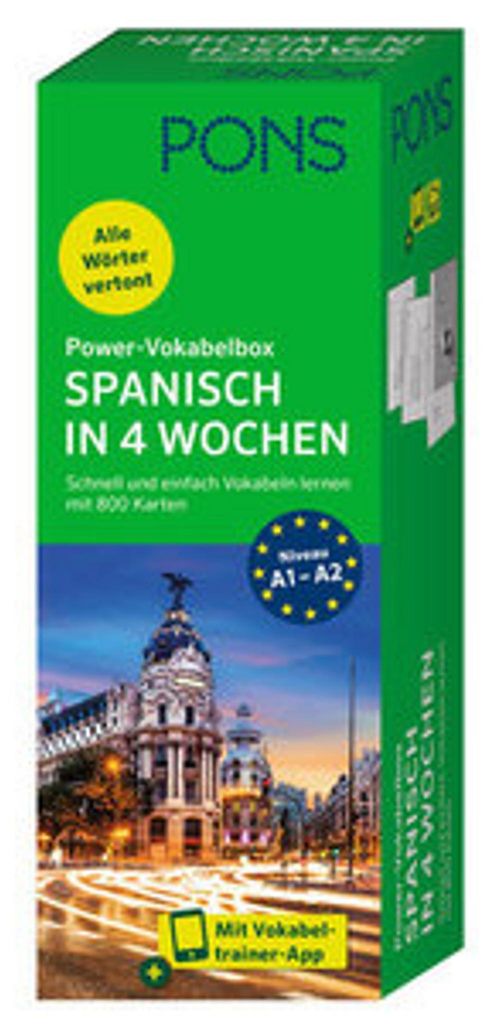 PONS Power-Vokabelbox Spanisch in 4 Wochen Immagine del prodotto 