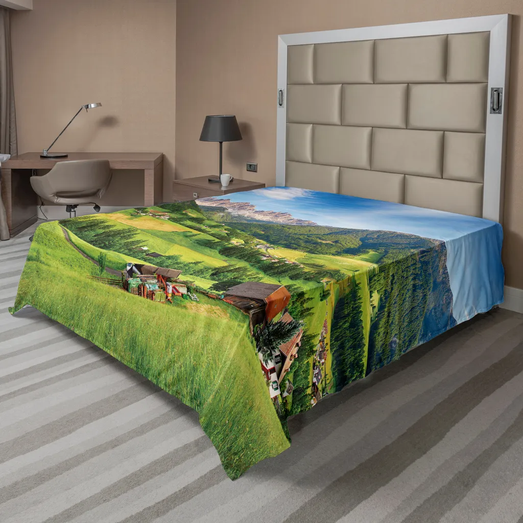 Lenzuolo ABAKUHAUS Panorama Alpi | Letto Matrimoniale 244x205 Blu