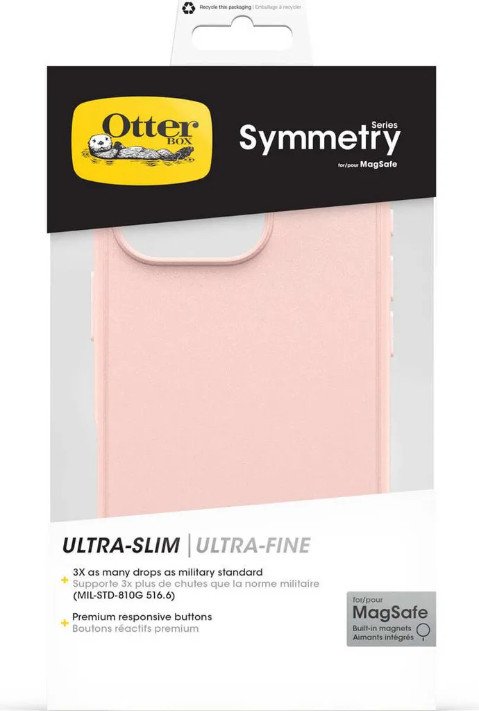Coque OtterBox Symmetry MagSafe iPhone 16 Pro, Coloris Ballet Shoes Rose