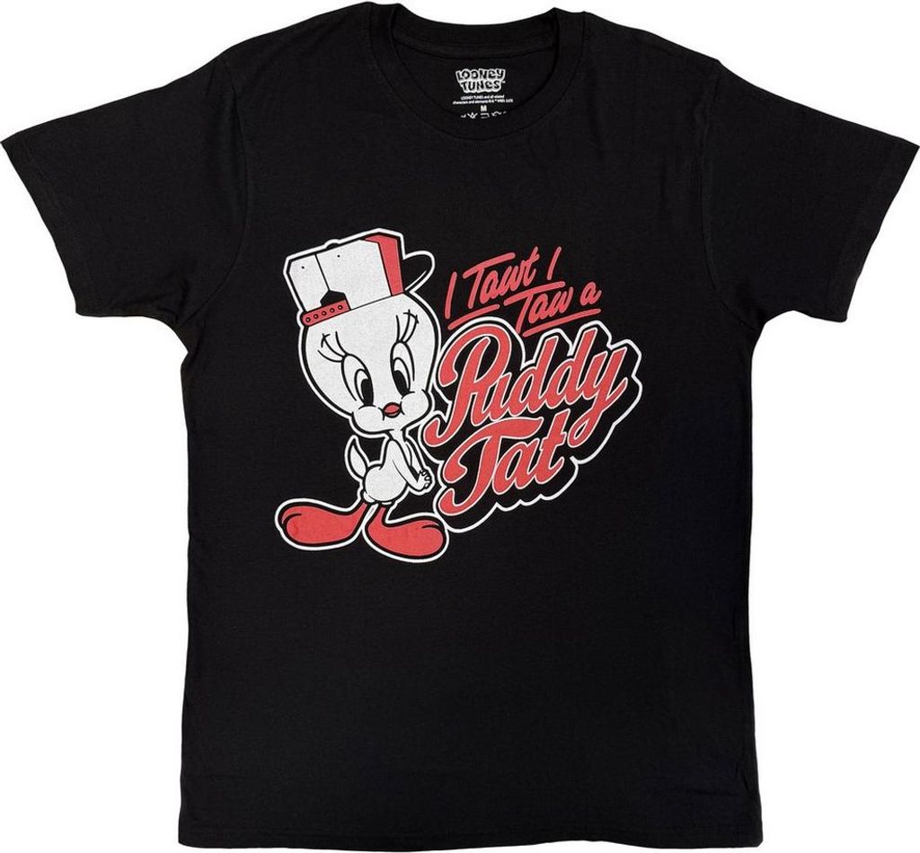 Looney Tunes - "I Tawt I Taw A Puddy Tat" T-Shirt für Herren/Damen Uni RO15106 (L) (Schwarz)