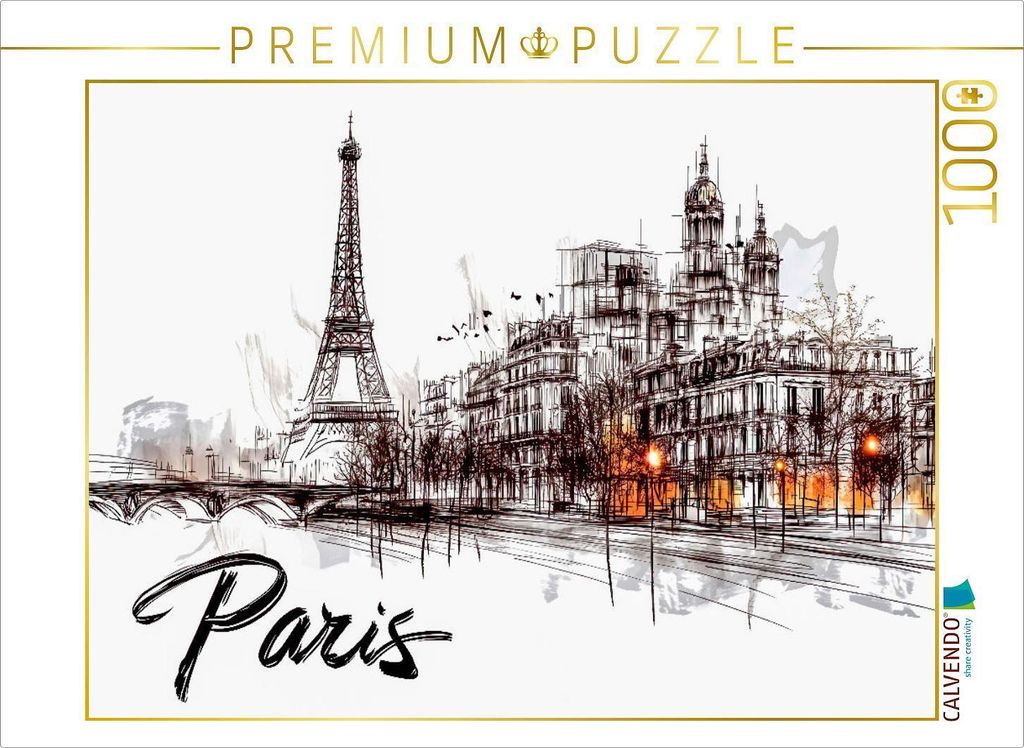 CALVENDO Puzzle Paris | 1000 Teile Lege-Größe 64x48cm Foto-Puzzle für glückliche Stunden