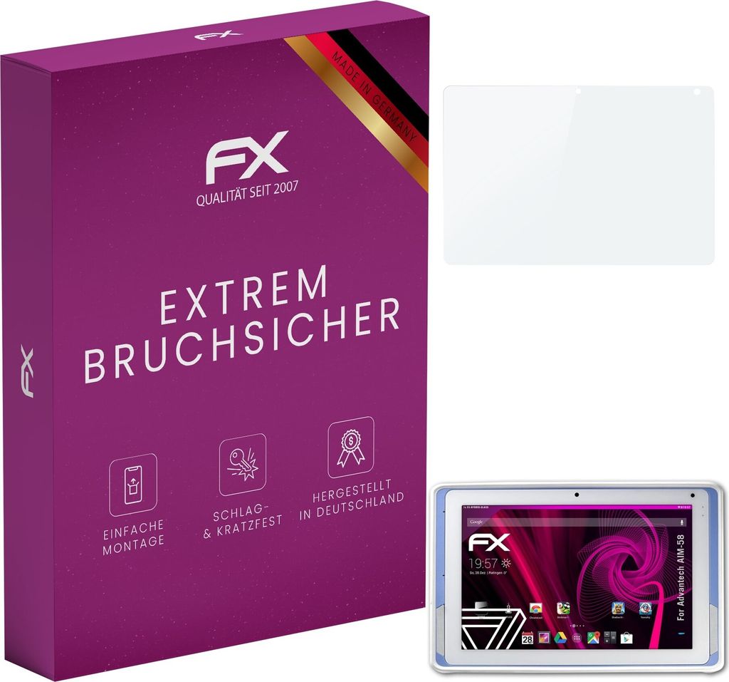 atFoliX FX-Hybrid-Glass Displayfolie kompatibel mit Advantech AIM-58 Glasfolie