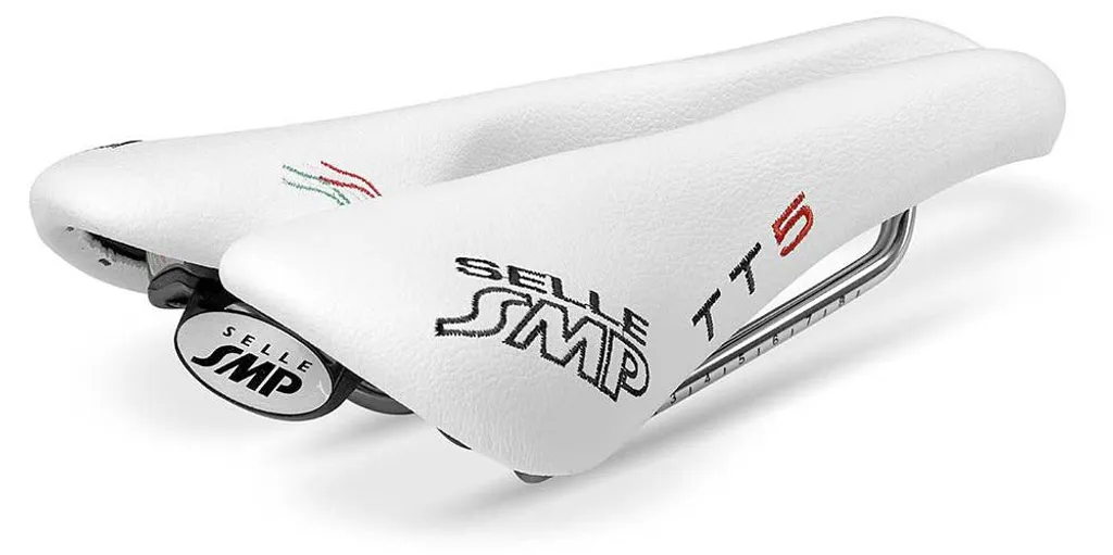 Selle SMP TT5 Blanche Anti-Douleur pour Cyclisme de Contre-la-Montre
