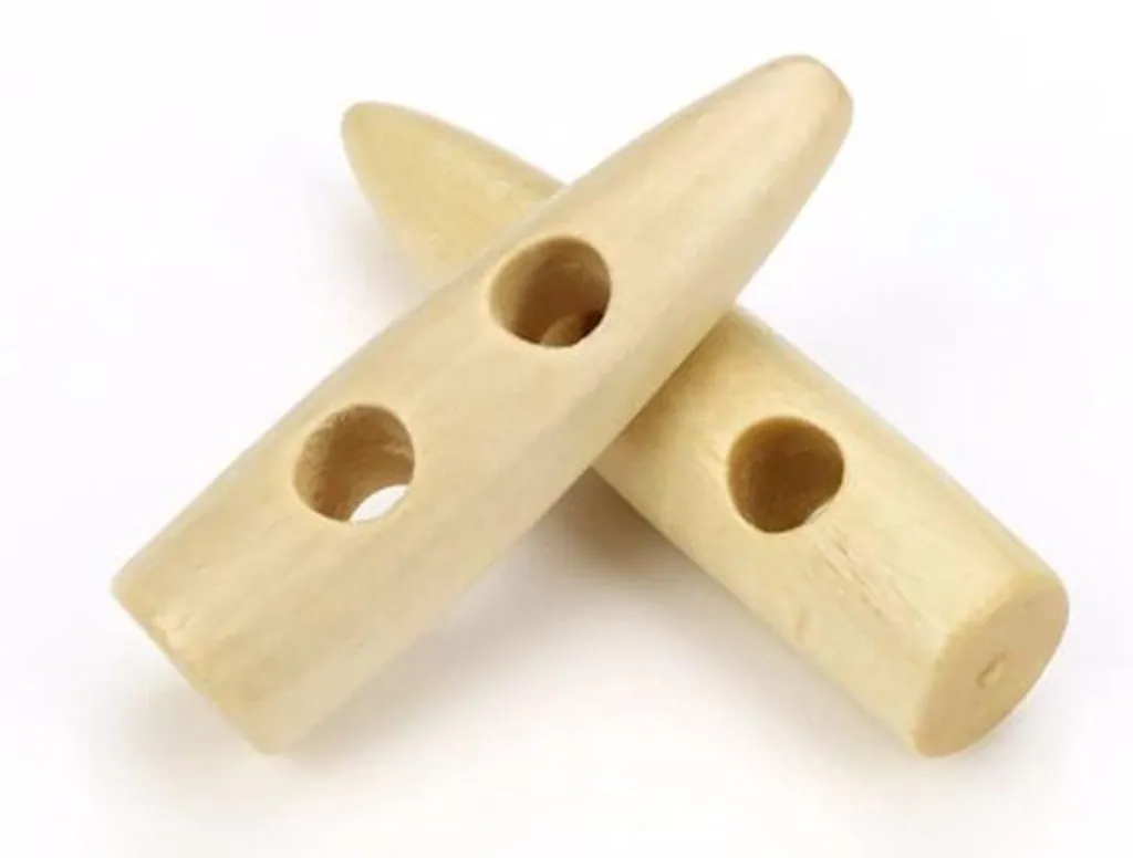 12 Boutons à Bascule de 30 mm en Bois Naturel pour Vos Créations Couture