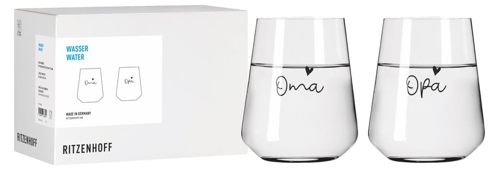 Ritzenhoff Sprüche Wasserglas Oma + Opa 2er Set 510 ml Produktbild 