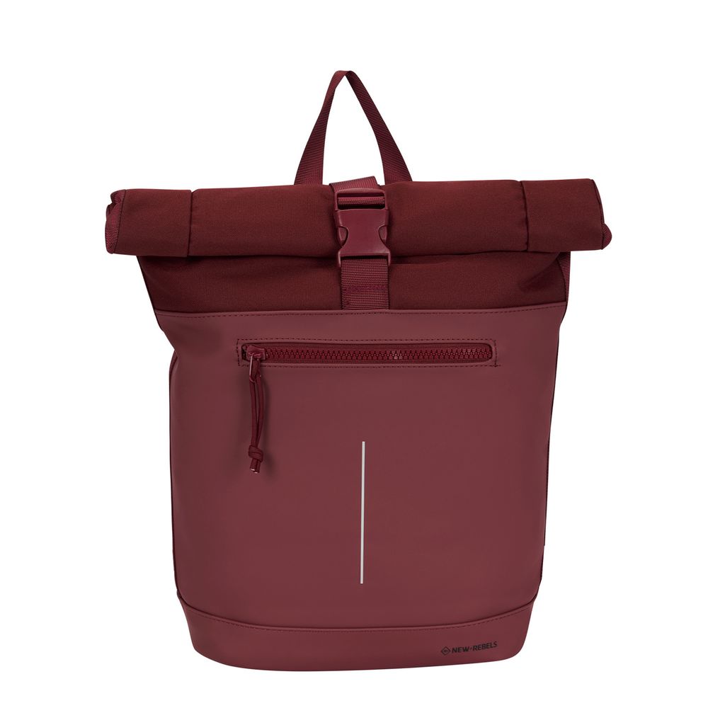 Bruce New York Burgundy 21L Rolltop Rucksack Wasserabweisend Laptop 15.6"