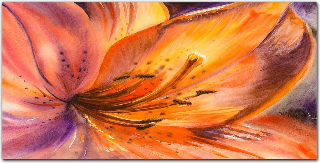 Coloray Küchenrückwand 120x60 Spritzschutz aus Glas - Natur Blumen