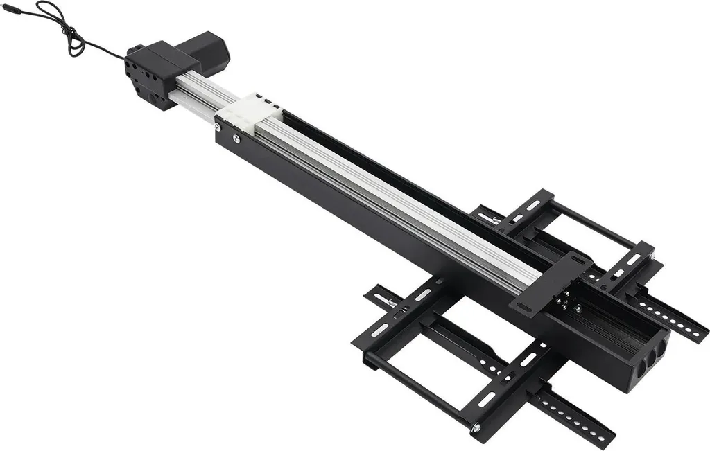 Ascenseur TV Motorisé en Métal Noir - Support Réglable avec Télécommande - 3