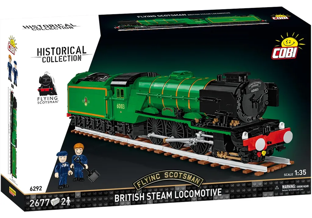 Idée Cadeau Maquette Train à Vapeur Flying Scotsman Cobi 2700 Briques