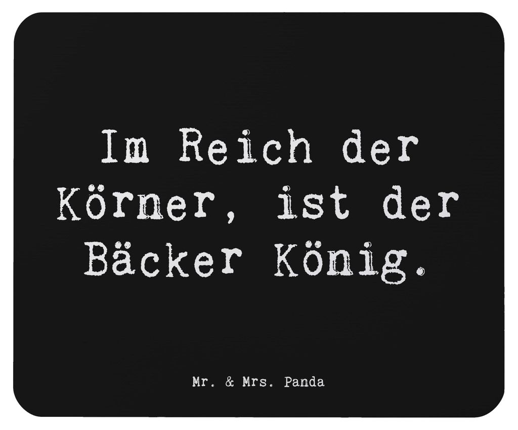 Mr. & Mrs. Panda Mauspad Spruch Bäcker Krönung - Schwarz - Geschenk, Mousepad, Hefe, Mouse Pad, computer, König, pc, Magie des Backens, Traditio...
