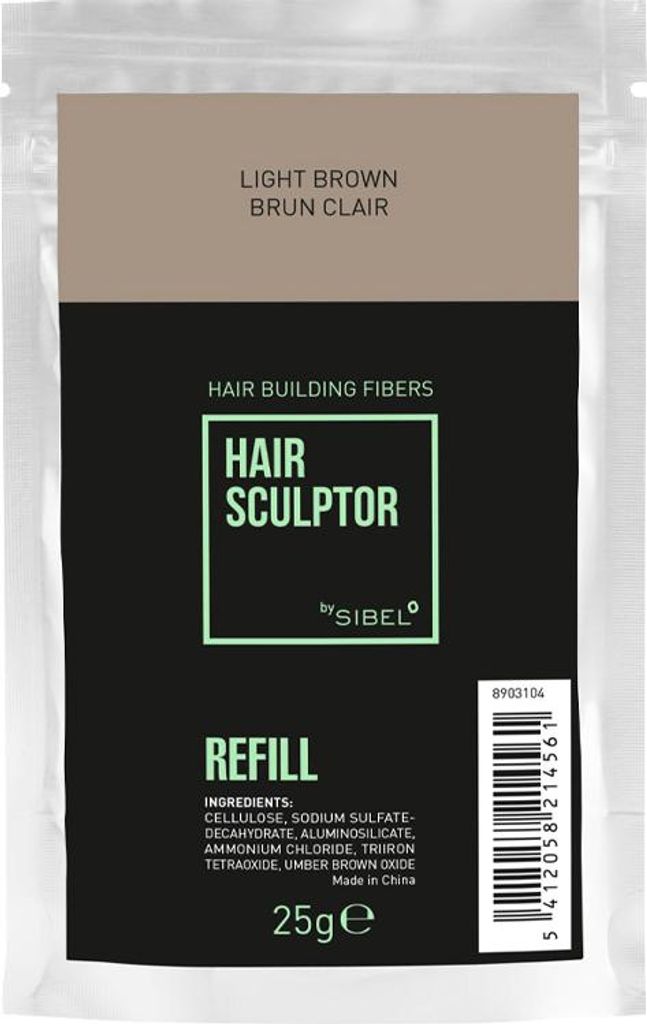 Sibel Hair Sculptor Hair Building Fibers Light Brown Refill 25gr