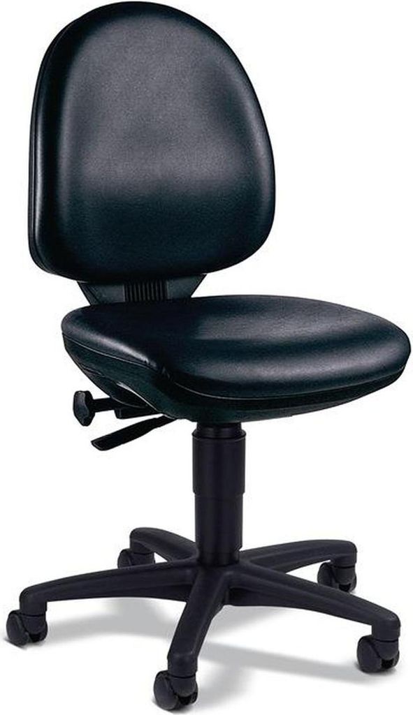 Topstar Arbeitsdrehstuhl schwarz Kunstleder Sitz-Höhe 420-550mm Muldensitz - 72250 D 10 H