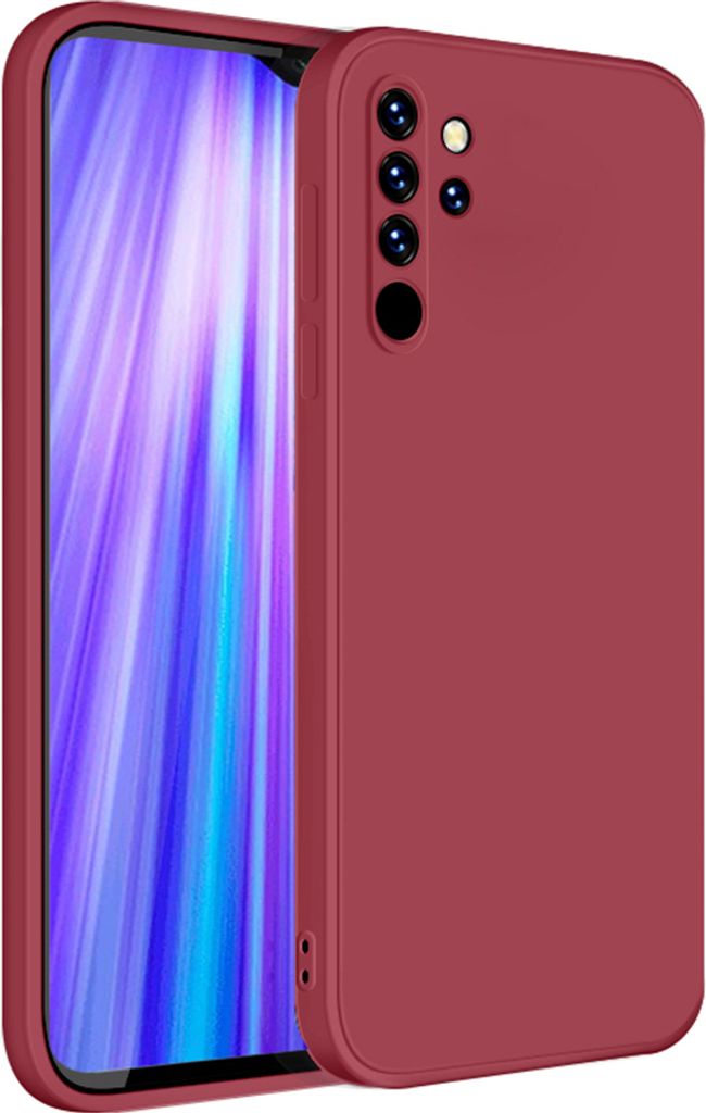 Redmi Note 8 Pro Hülle, LaimTop Slim Liquid Silikon Gel Gummi Schutzhülle für Xiaomi Redmi Note 8 Pro Rot