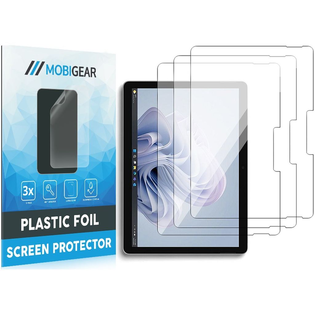 Mobigear Microsoft Surface Go 4 Displayschutz Schutzfolie - Hüllenfreundlich (3er Pack)