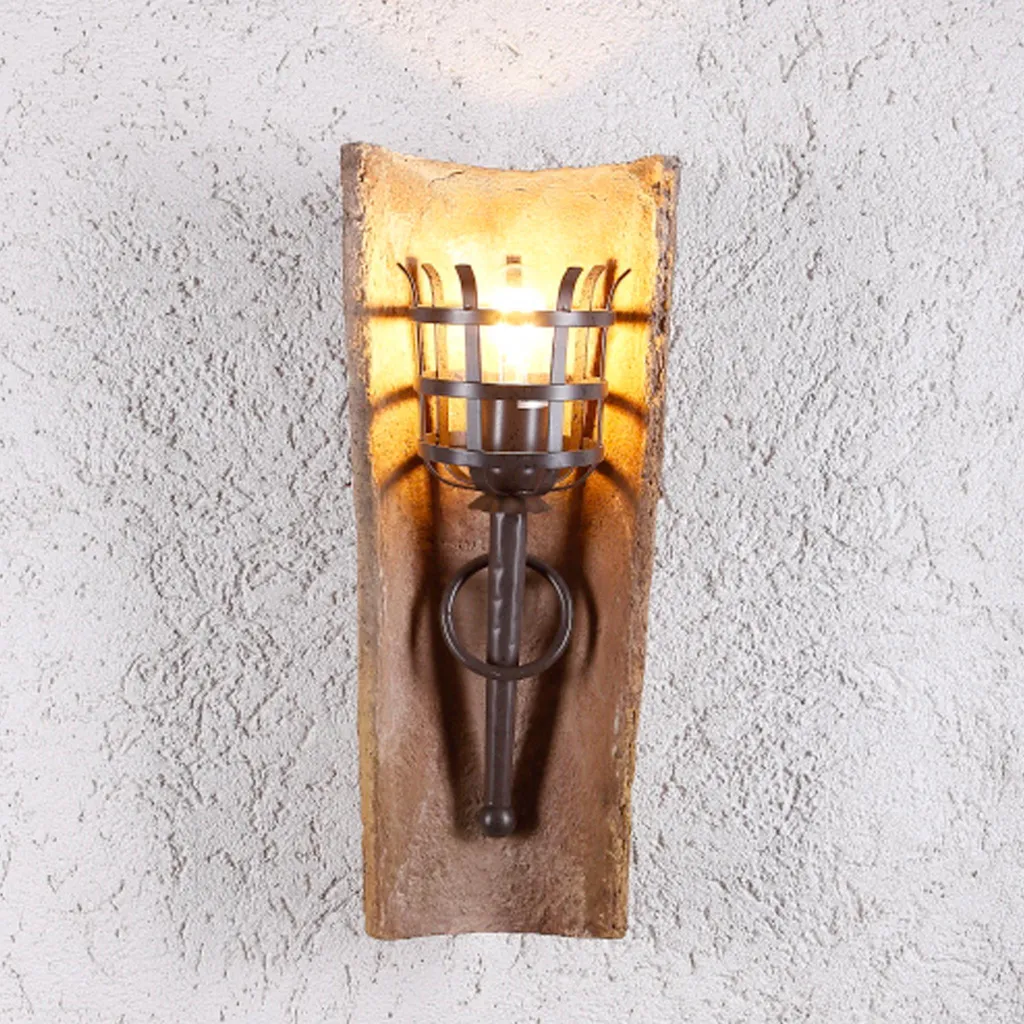 Lampe à Tuiles Torche Murale Dungeon - Éclairage Médiéval Authentique - 4