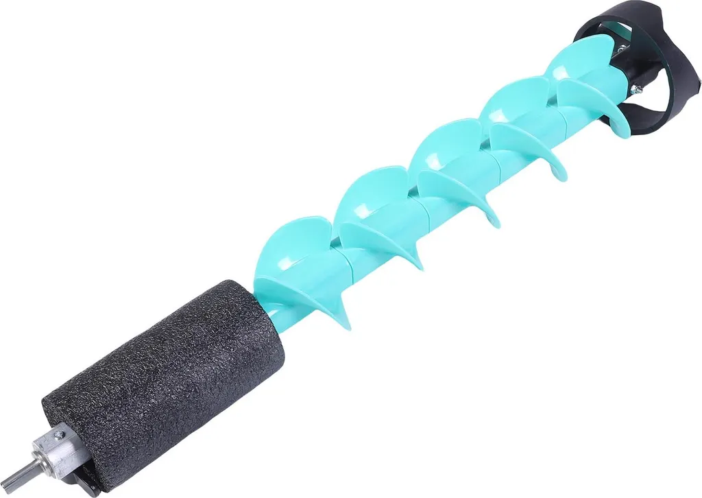 Foret à glace 5 pouces bleu avec pointe de localisation et corps nylon
