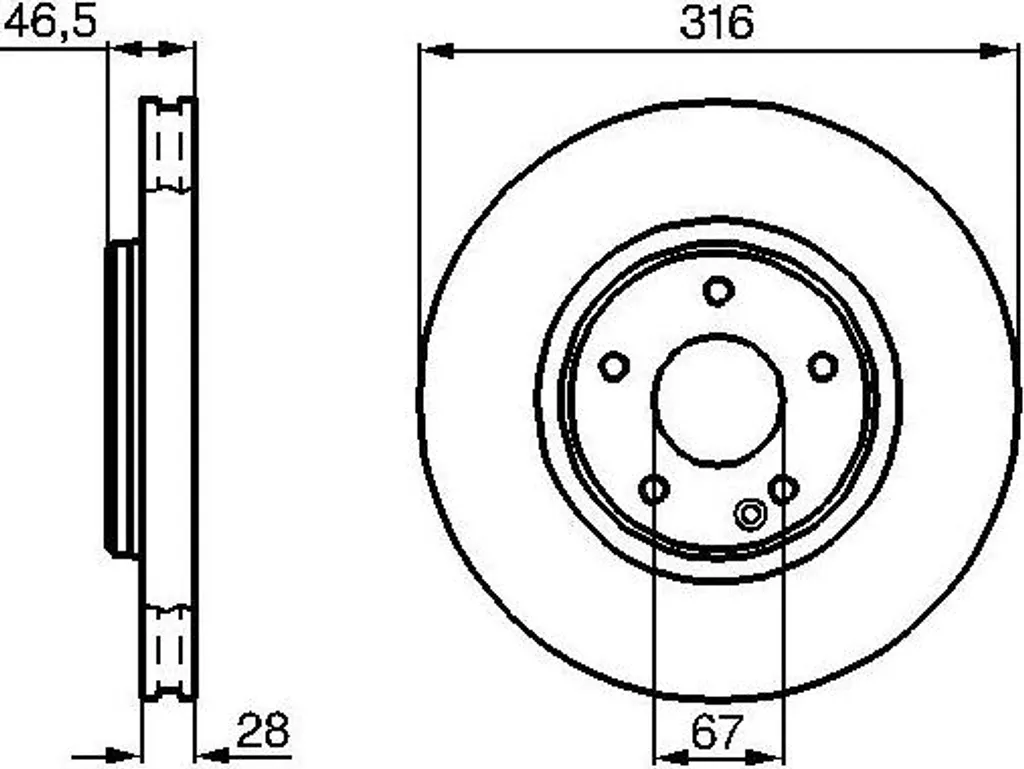 Disque de frein Bosch 0986478625 contre les vibrations Mercedes W210