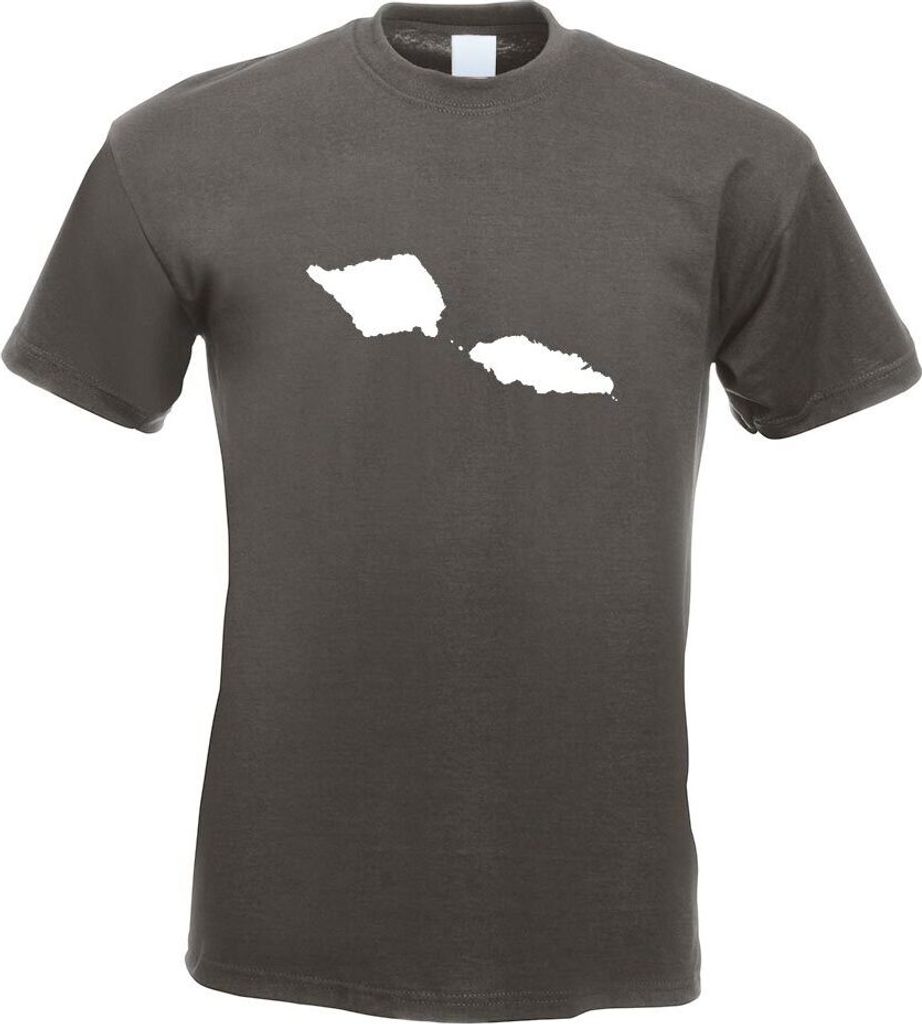 Kiwistar - T-Shirt - Graphit - Samoa Umriss Kontur Herren Funshirt Bedruckt Design Sprüche Spruch Motive - mit Motiv Bedruckt - Funshirt Design - ...