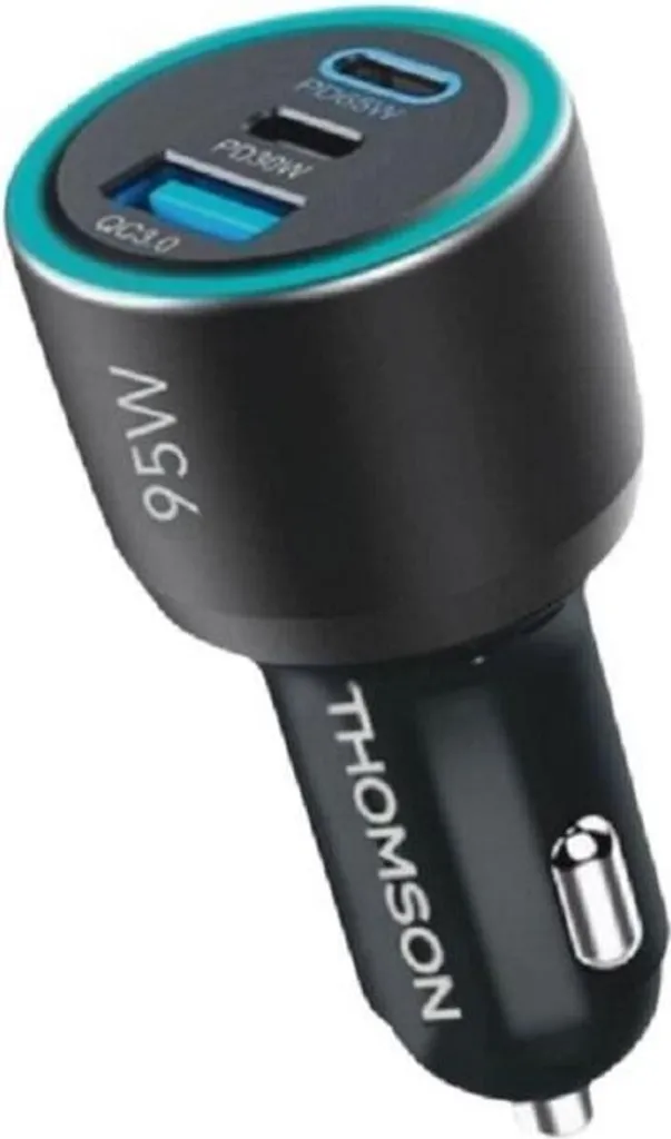 Caricatore Auto GaN 95W Thomson: PD 65W + 30W Tech Spec