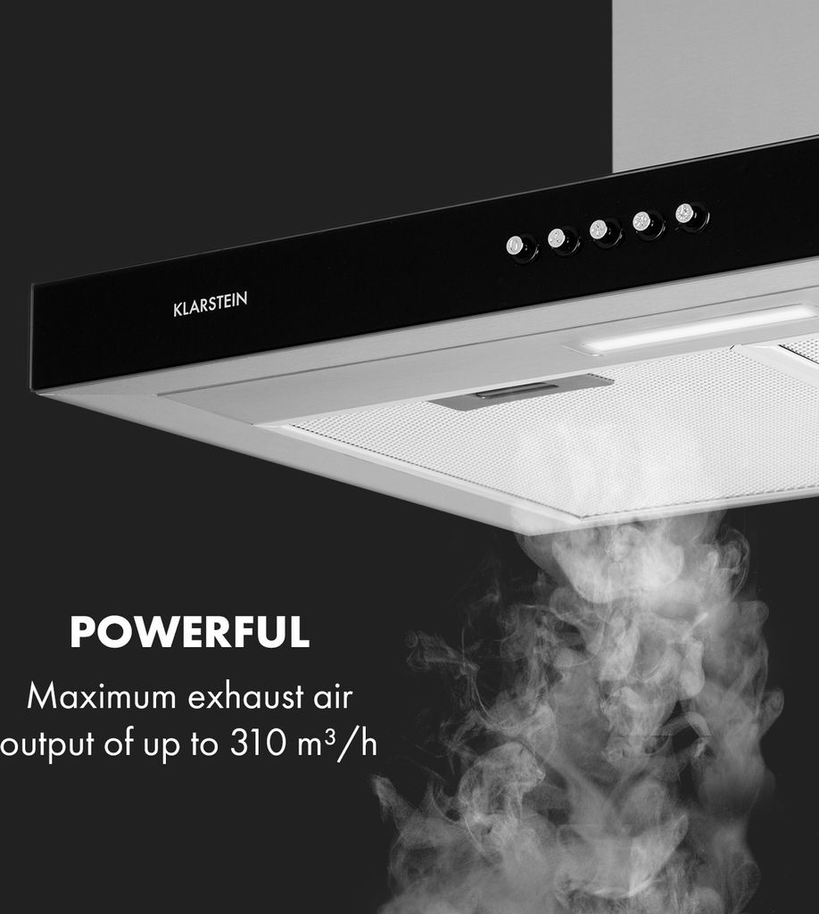Klarstein Darya, nástenný digestor, EEK A, 60 cm, 310 m³/h Obrázok produktu 3