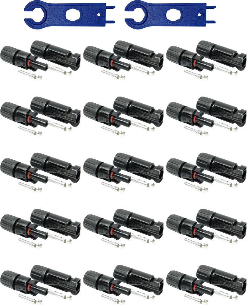 15 Paar  Solarstecker Set inkl. Montagewerkzeug, kompatibel Produktbild 