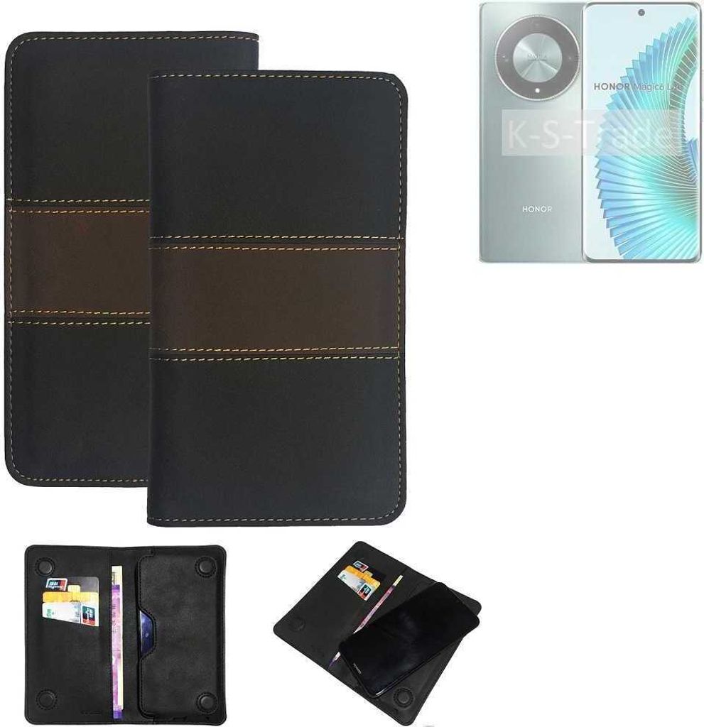 K-S-Trade Hülle Handyhülle kompatibel mit Honor Magic6 Lite Schutzhülle Walletcase Bookstyle Tasche Schutz Case Handytasche Wallet Cover Kunstleder