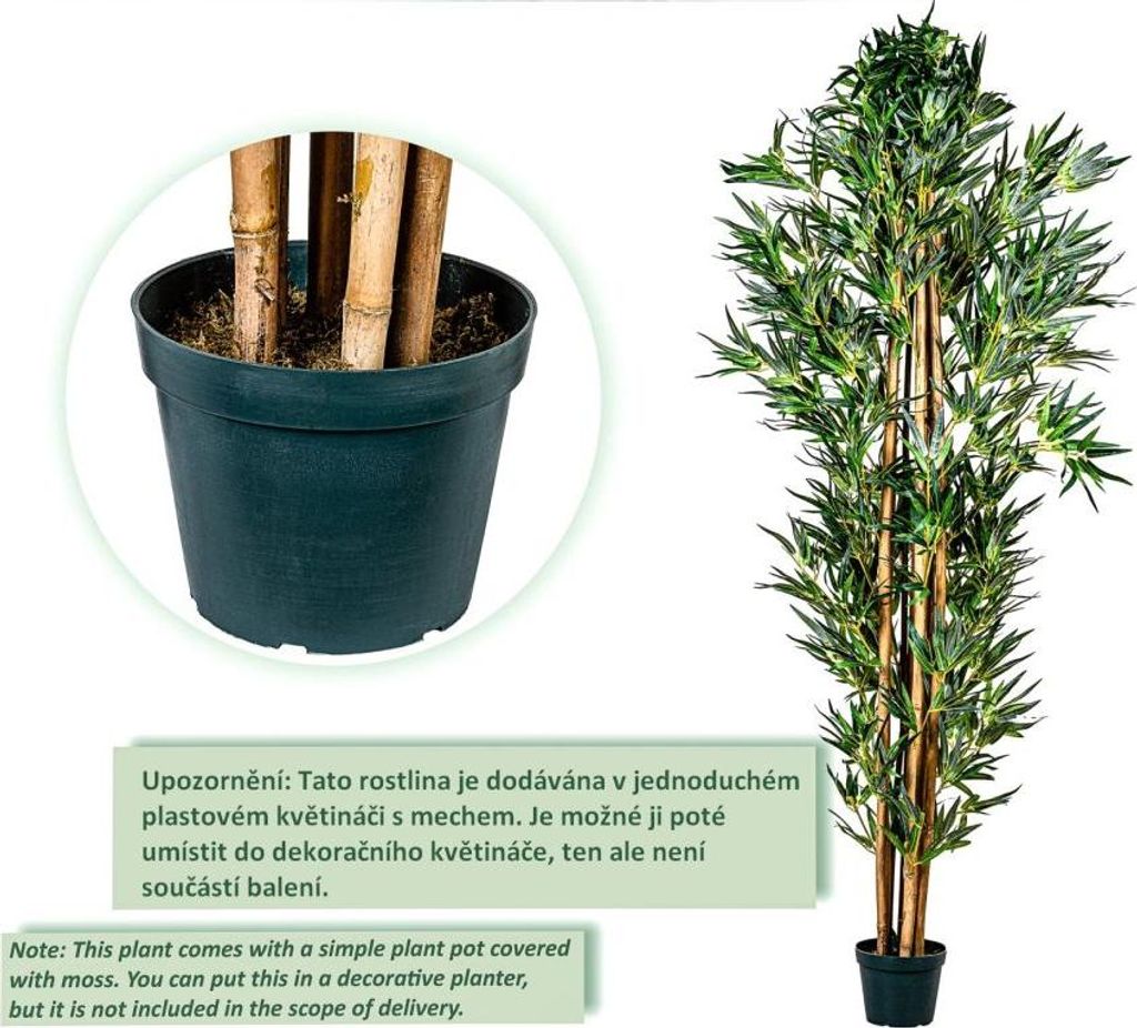 PLANTASIA Kunstpflanze Bambus Strauch 220 cm Kunstpflanzen